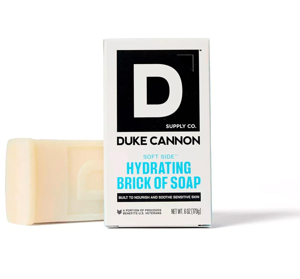 Duke Cannon Jabon ladrillo hidratante con manteca de karité suaviza la piel