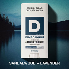 Applying Duke Cannon Midnight Swim delivers a clear glide with no residue.