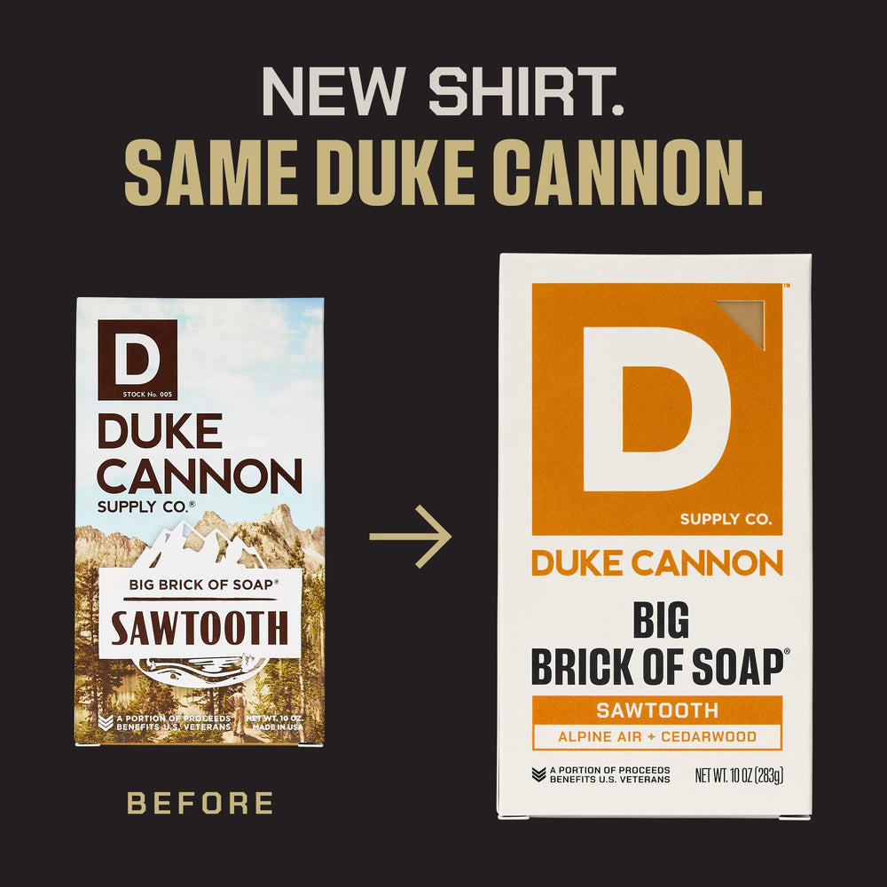 Duke Cannon morning routine setup for shower-ready cleansing.