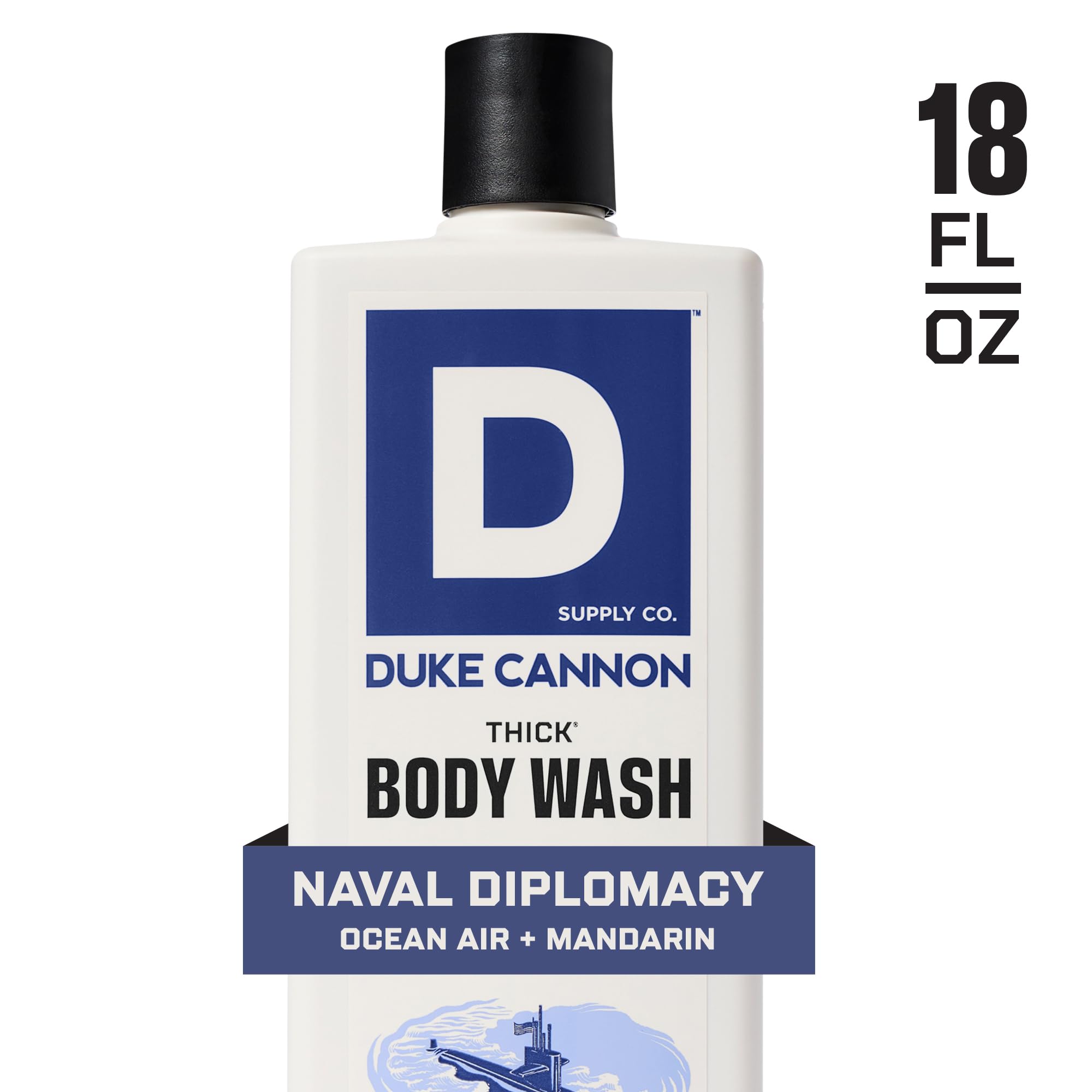 Duke Cannon Naval Diplomacy: aroma bergamota y musk acuático perfuma la ducha.