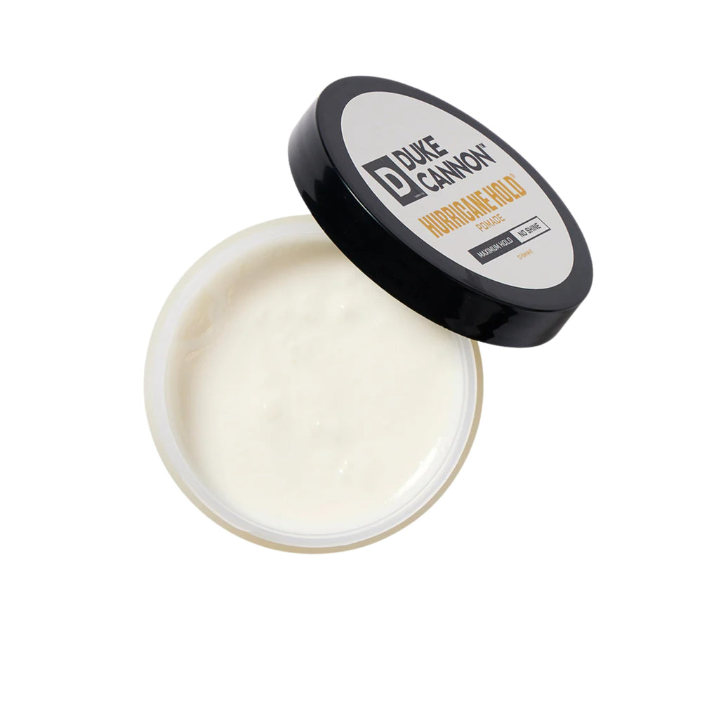 Duke Cannon News Anchor Hurricane Hold Pomade anti-static action controls fly-aways.