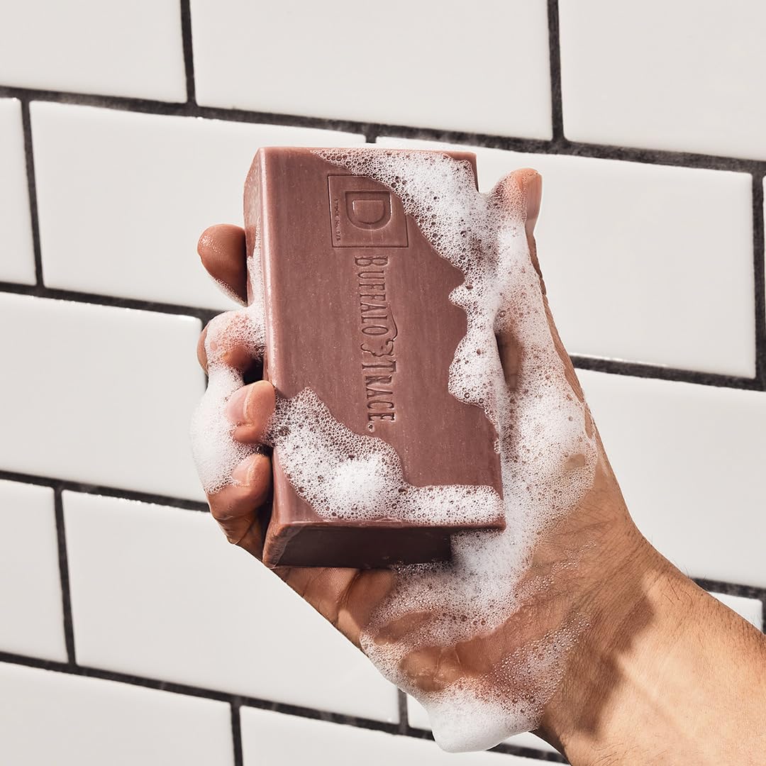 Duke Cannon Old Glory bar soap provides long-lasting fragrance for daily routines.