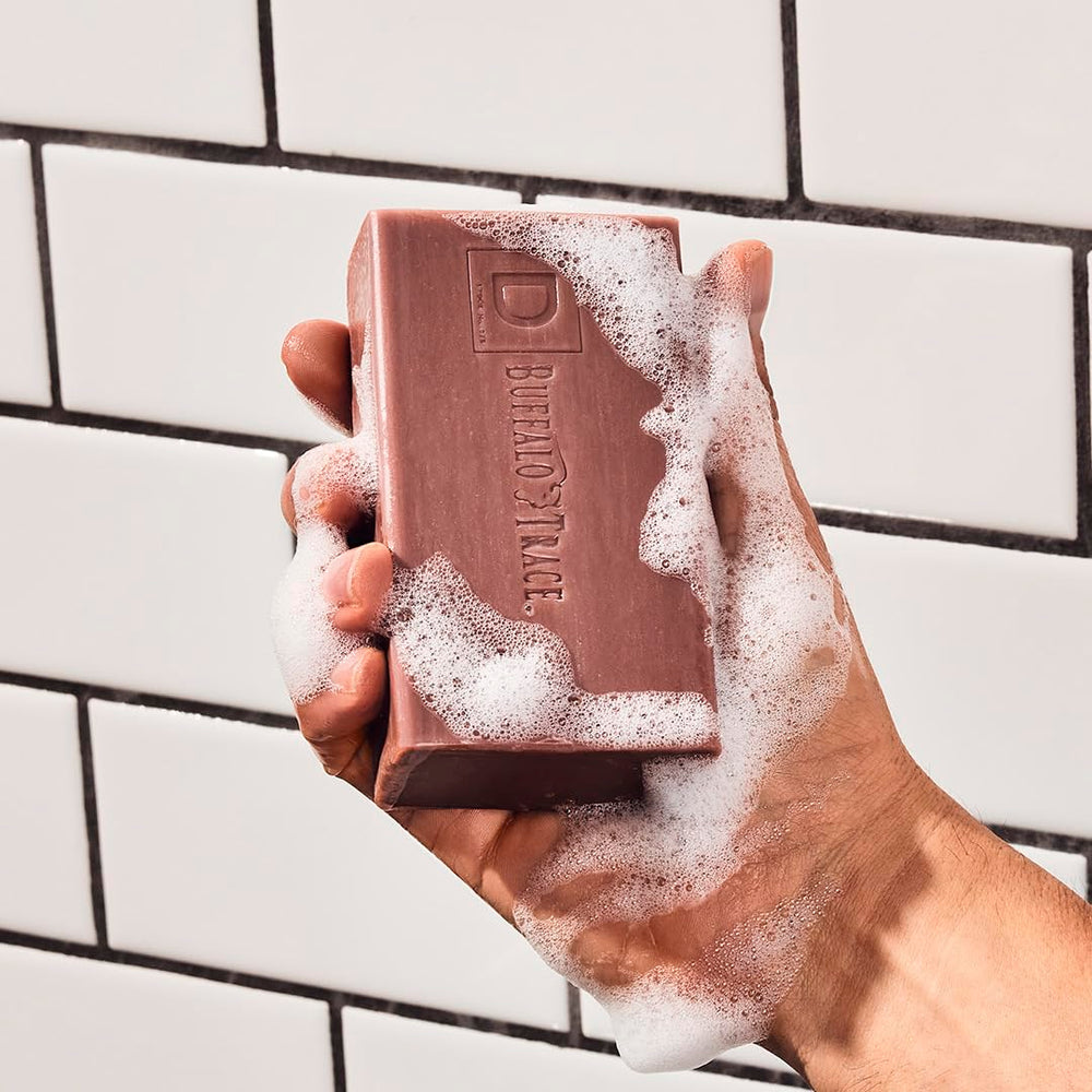 Duke Cannon Old Glory bar soap provides long-lasting fragrance for daily routines.