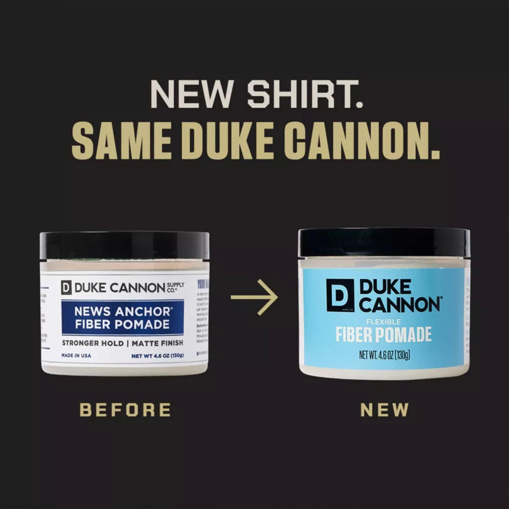 Lavado fácil: Duke Cannon pomada para cabello sin residuo graso.