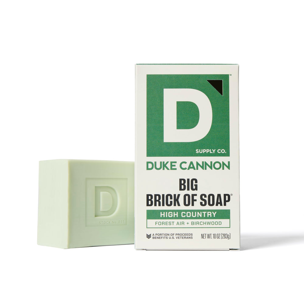 Duke Cannon Sawtooth 10oz bar blends citrus with rugged musk.