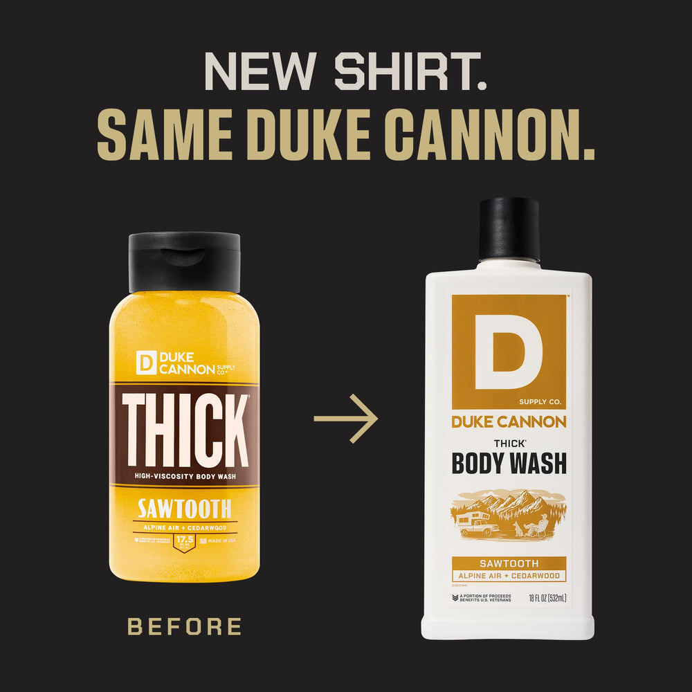 Duke Cannon Sawtooth, textura espesa para limpieza duradera y espuma abundante.