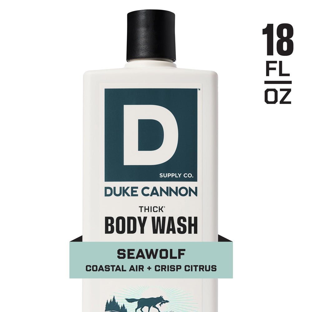 Duke Cannon Seawolf fragancia marina para una ducha revitalizante.