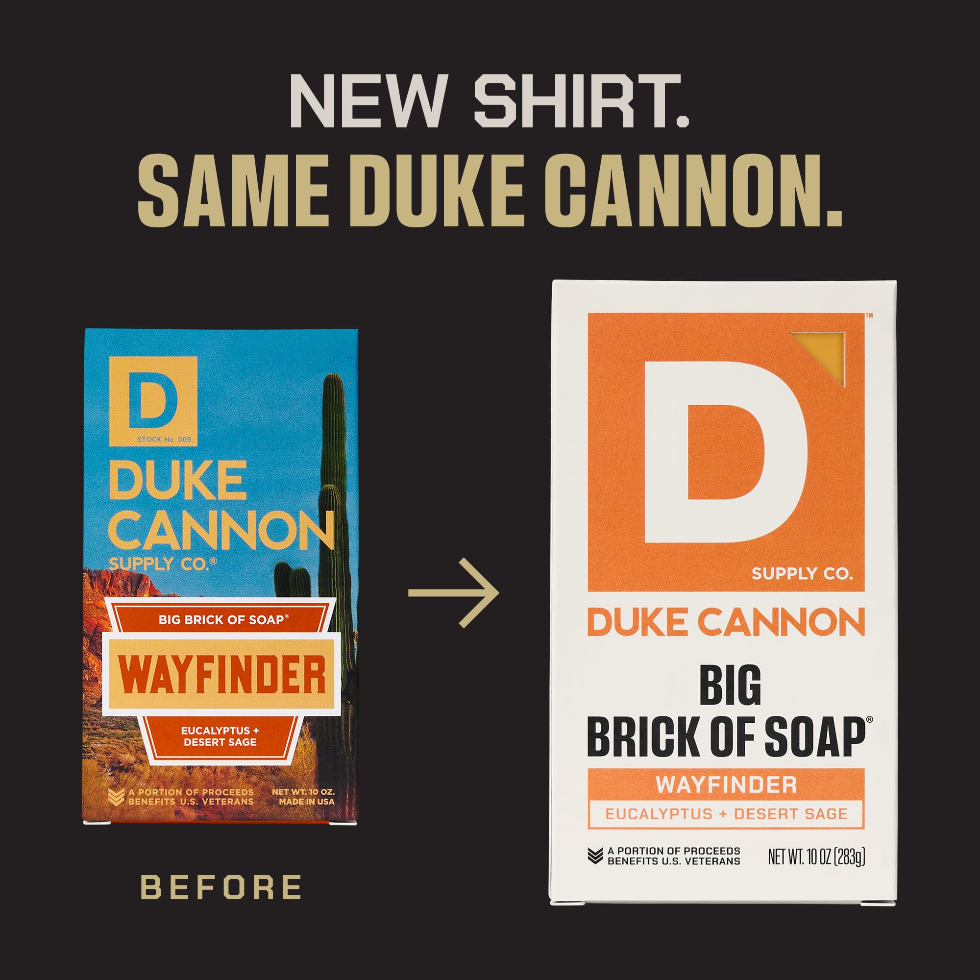 Duke Cannon Superior 10oz bar offers bold vetiver-sandalwood aroma.