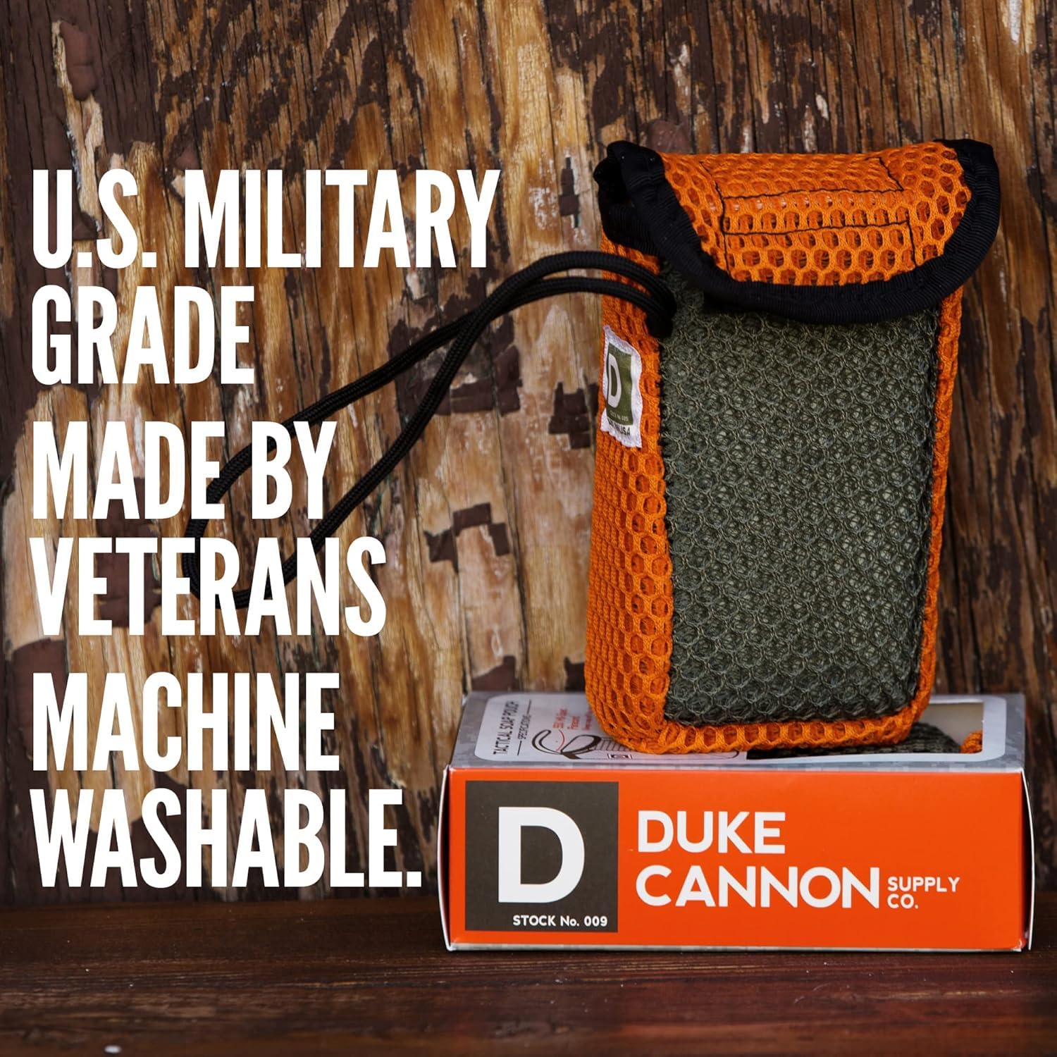 Duke Cannon Tactical Scrubber jabon en cuerda para ducha ordenada