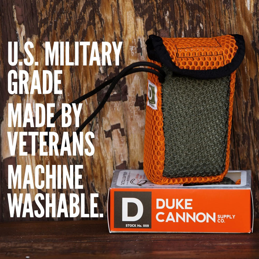 Duke Cannon Tactical Scrubber jabon en cuerda para ducha ordenada