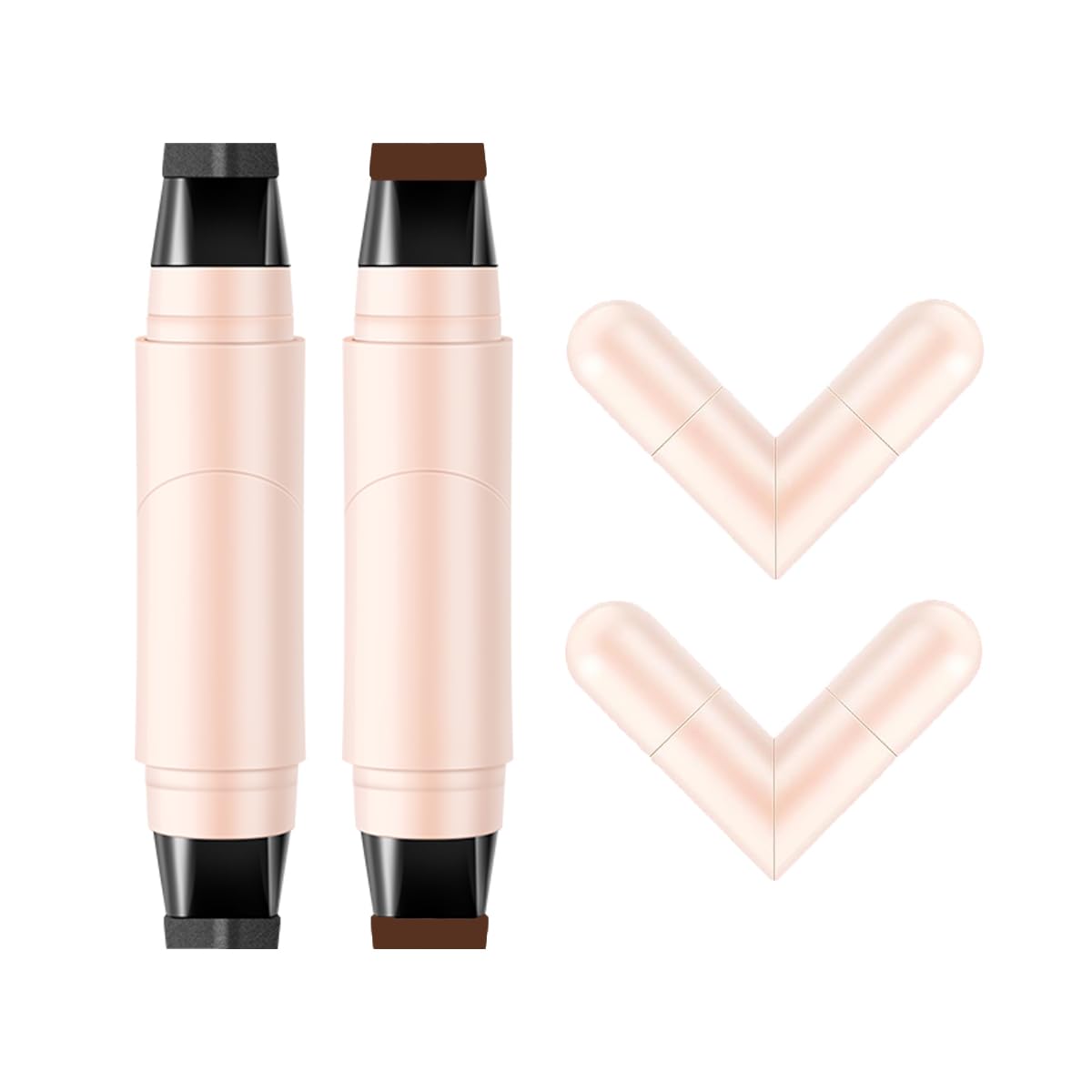 Dulele gel eyeliner set with foldable stamp for quick winged liner.