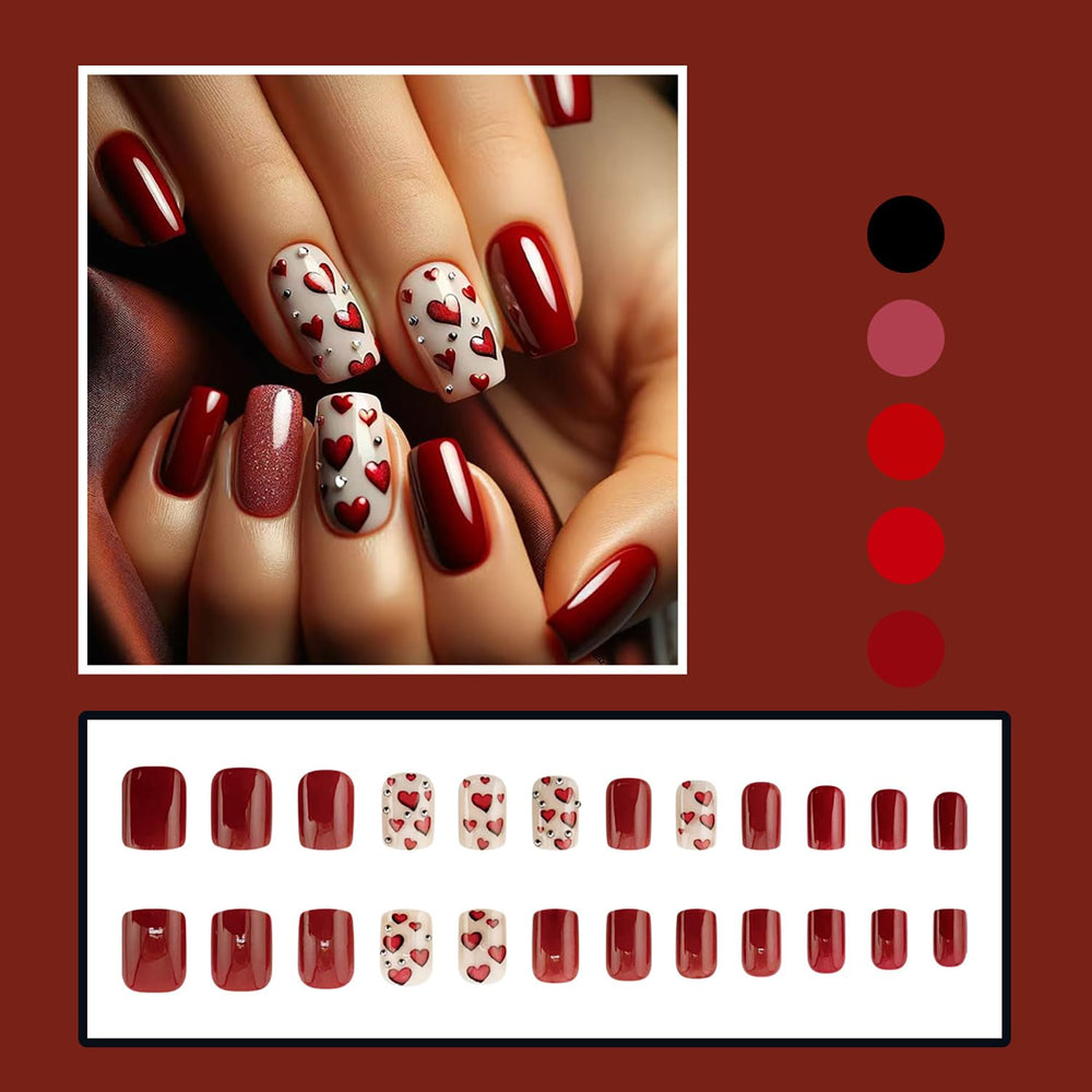 Uñas cortas y cuadradas de Dulyork con 12 tallas para ajuste preciso.