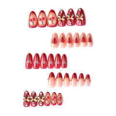 Dulyork Valentines almond medium close-up gloss highlights premium finish
