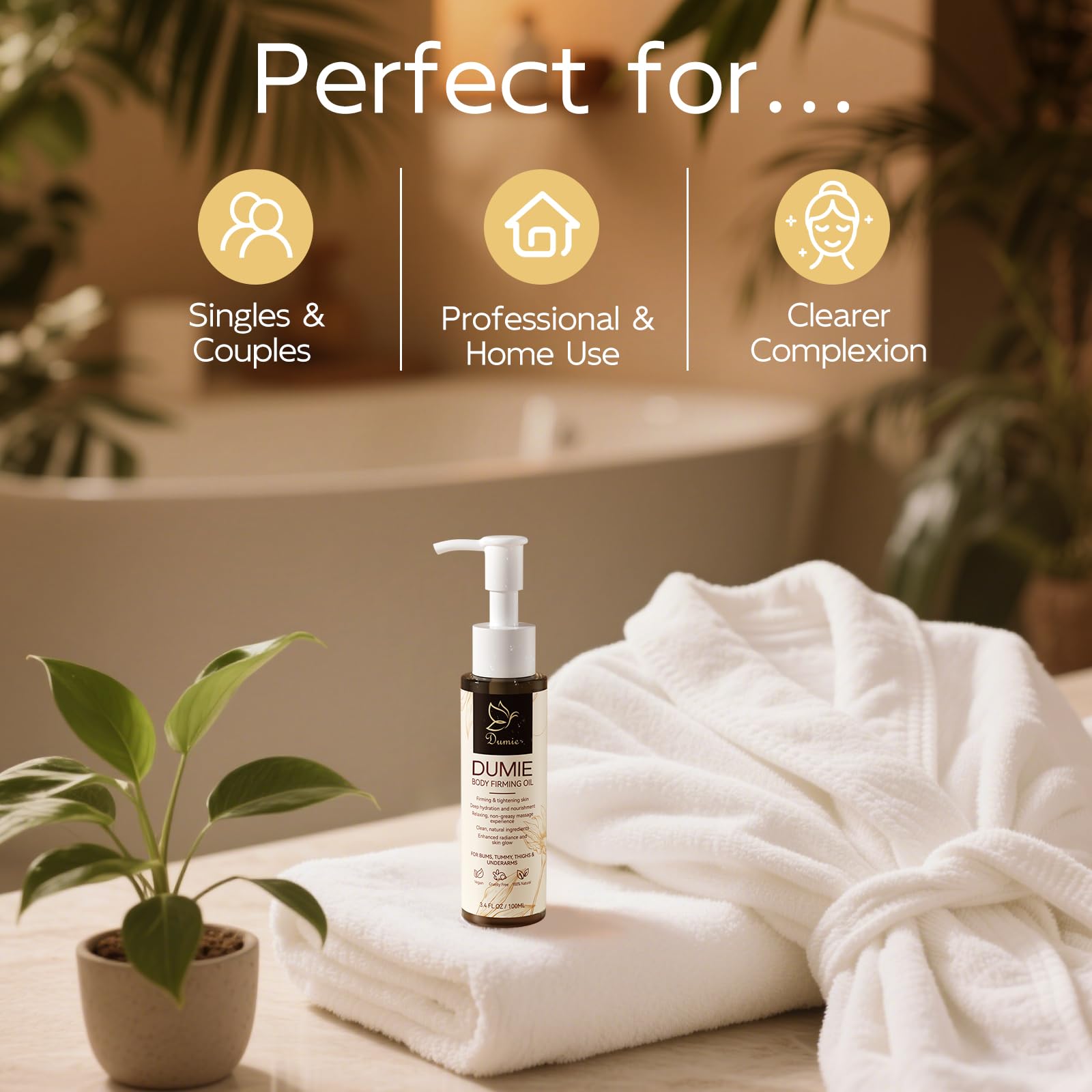 Dumie Luxury spa vibe and smooth hydrated skin