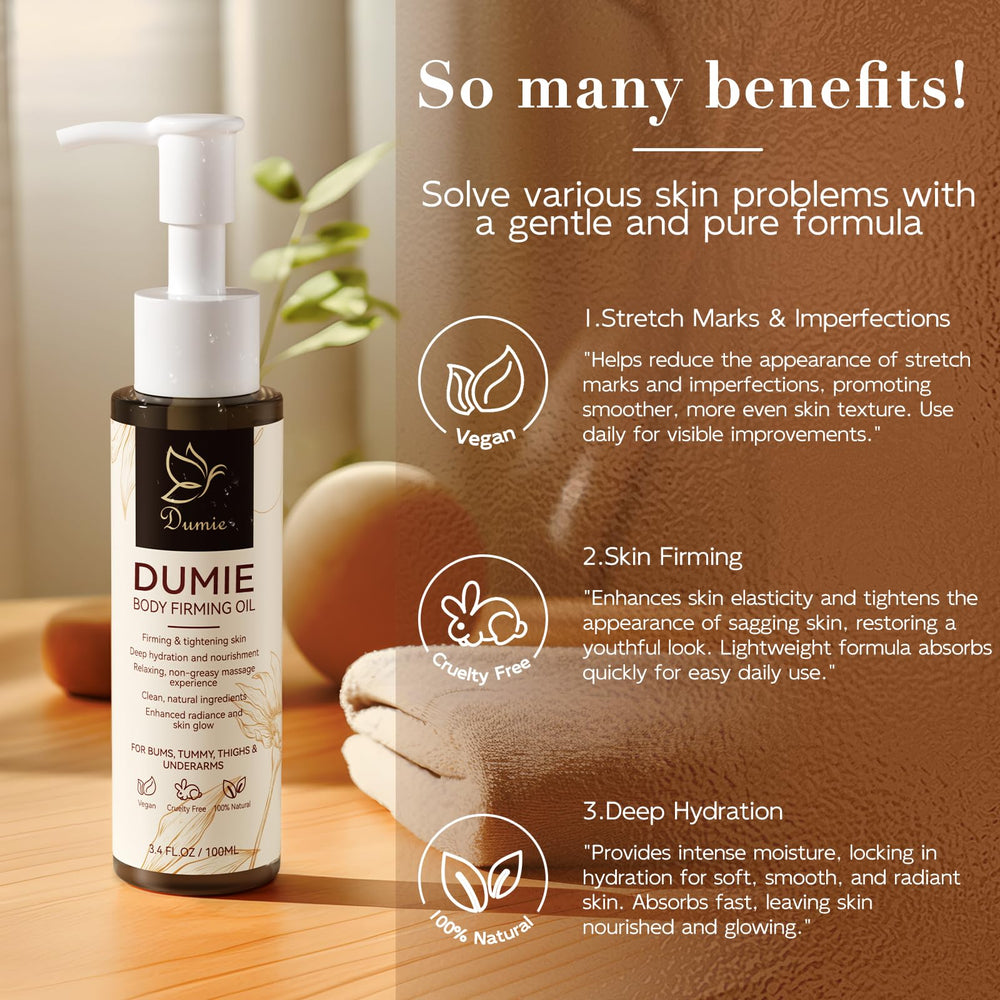 Dumie Pump bottle on bathroom shelf