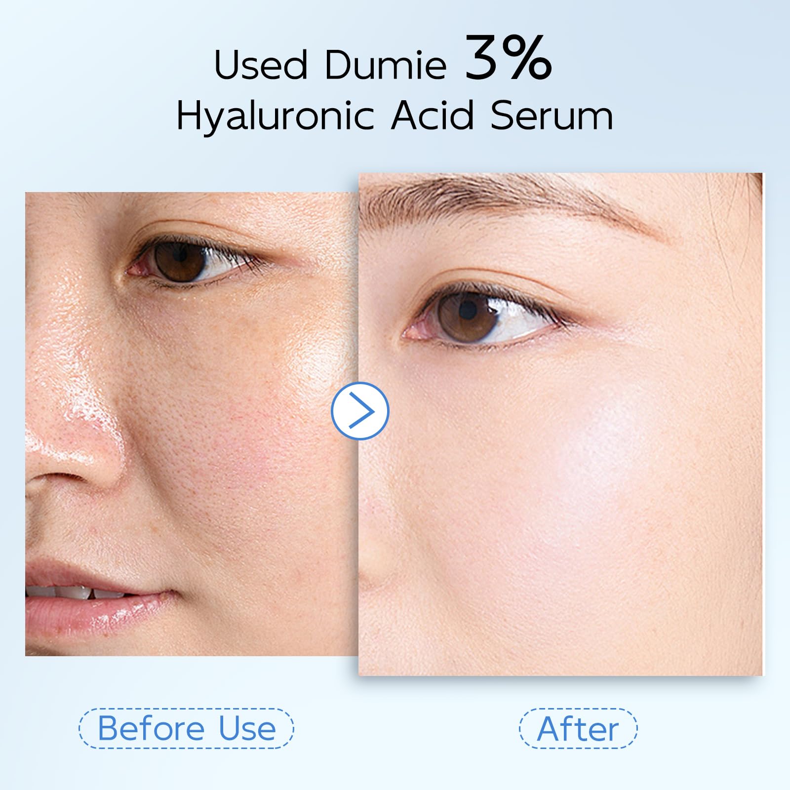 Dumie hydration focus illustrated for lasting moisture after application.