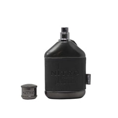 Dumont Nitro Platinum spray action captured for quick, even application and lasting presence.