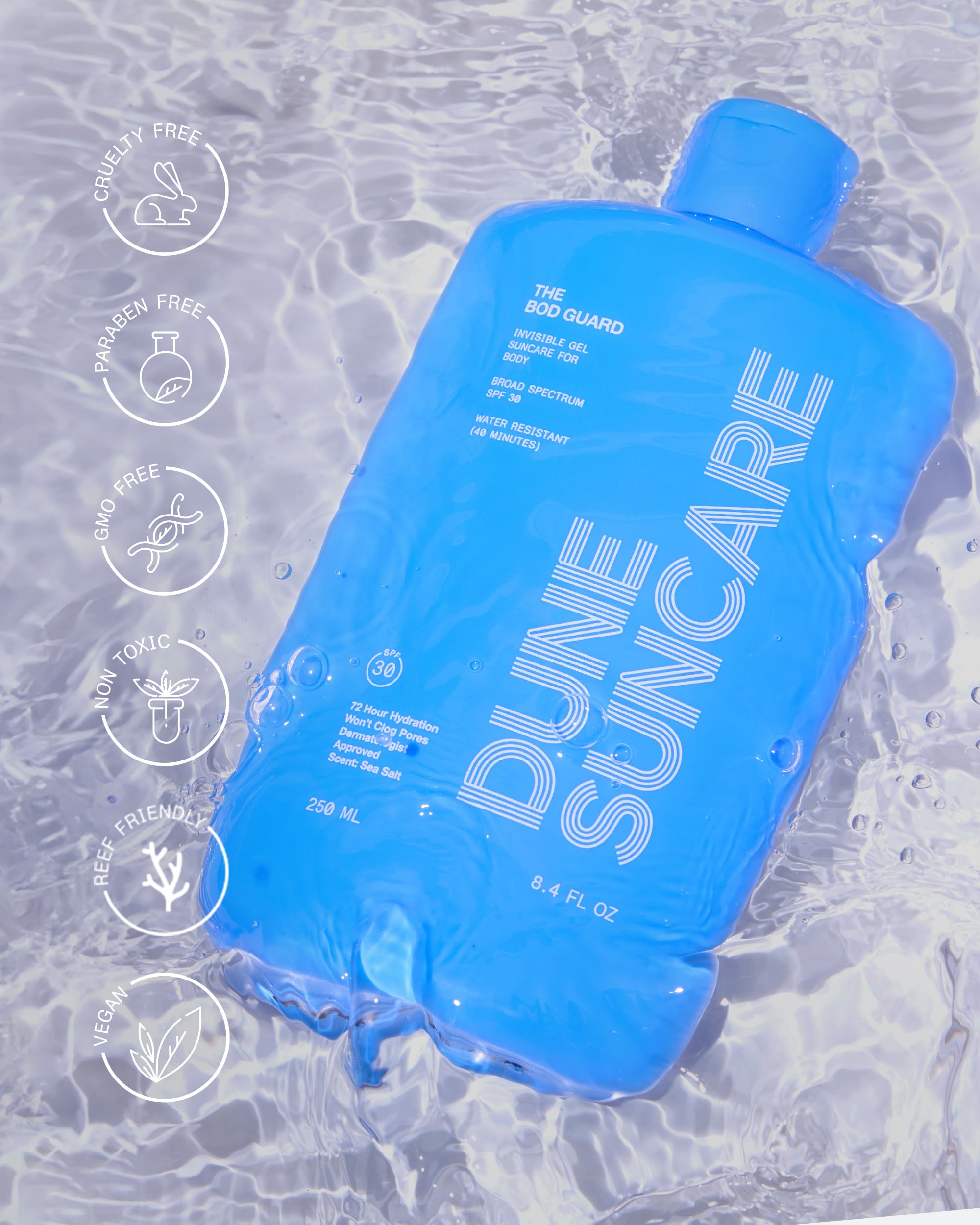 DUNE SUNCARE Bod Guard 40-minute water resistance supports active days