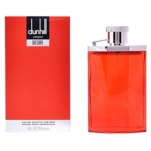 Dunhill Desire Red label close-up, notes at a glance for shoppers.