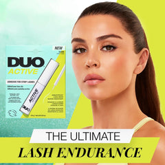 DUO Clear Lash Glue provides waterproof hold for sweat and humidity.