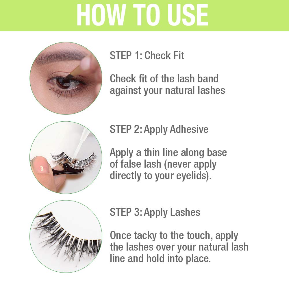 DUO easy-to-remove lash adhesive protects natural lashes during removal.