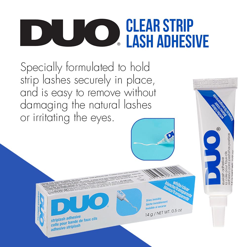 DUO eyelash glue applying on lash band for precise lash placement