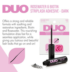 DUO Eyelash Glue drying to black for a seamless lash line.