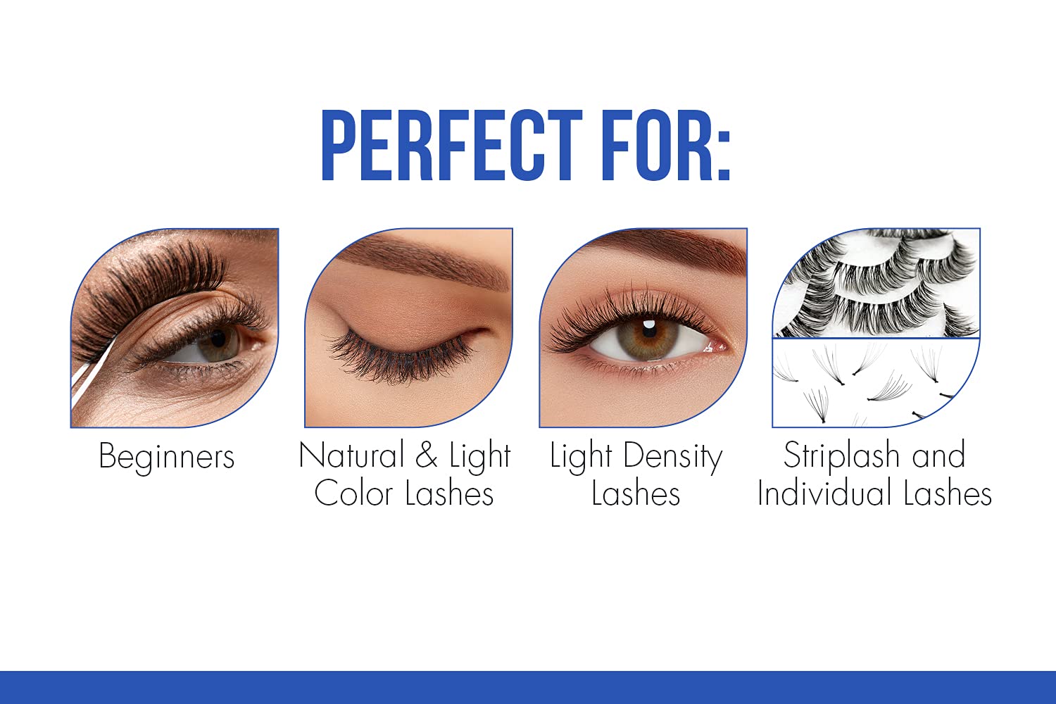 DUO eyelash glue safe for sensitive eyes on model