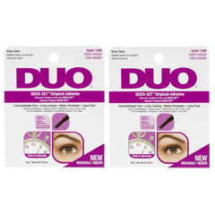 DUO Quick-Set eyelash glue dark tone bottle for precise lash application and long wear