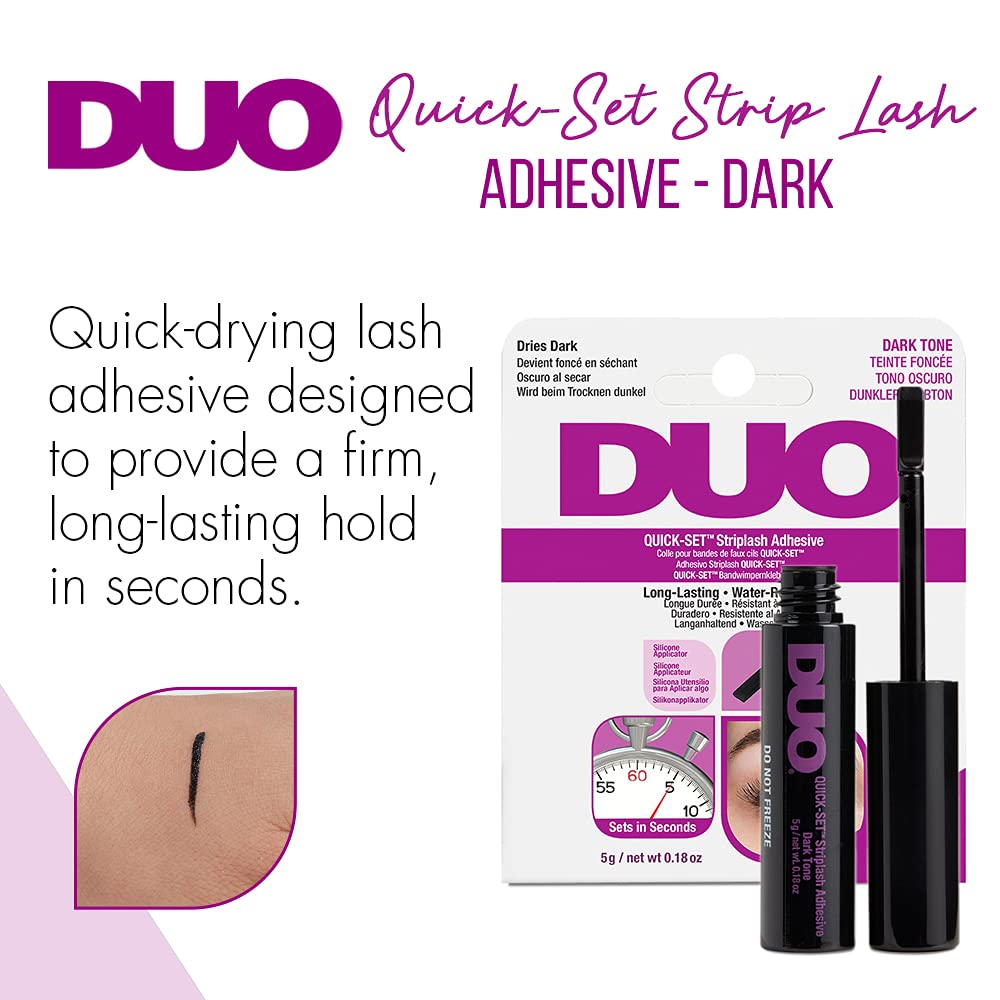 Close-up of DUO Quick-Set brush tool for accurate lash line coating.