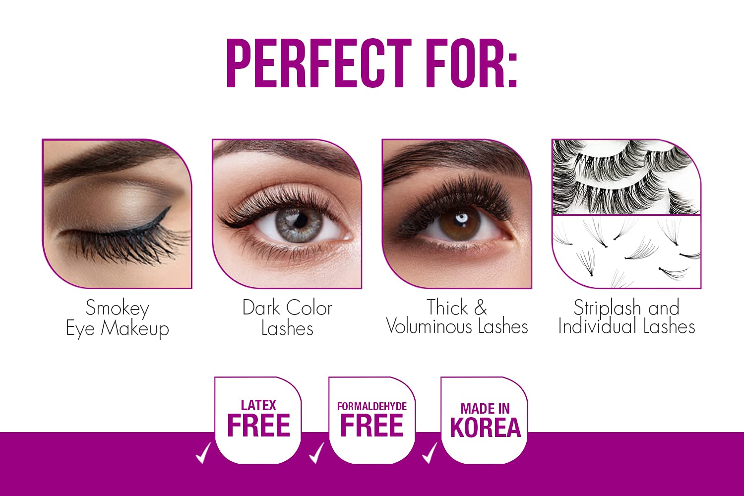 Professional-grade DUO Quick-Set adhesive for reliable lash application.