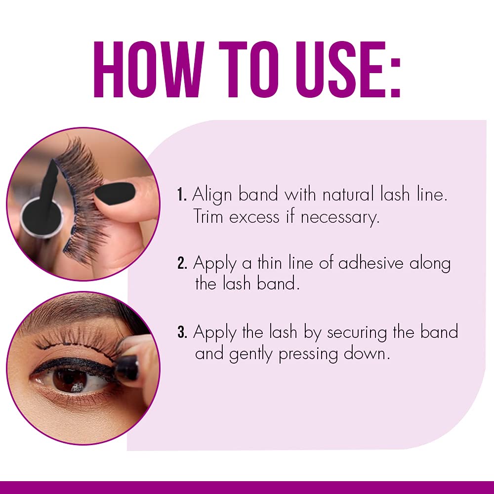DUO Quick-Set adhesive maintains waterproof hold on lashes.