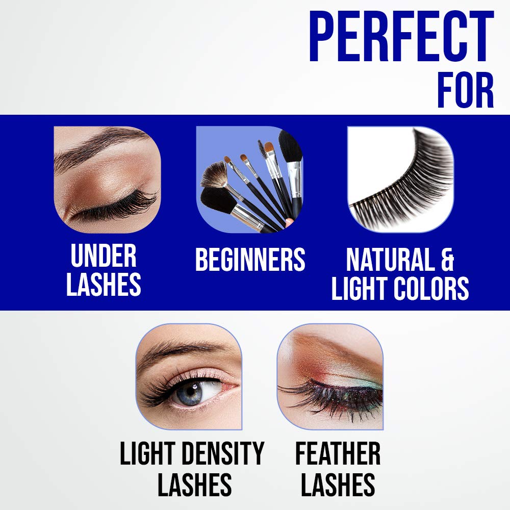 DUO lash glue on strip lashes demonstrates secure adhesion