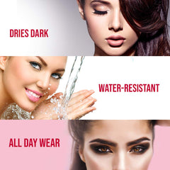 DUO Strip Eyelash Adhesive Dark Tone close-up line dries black for seamless blending.