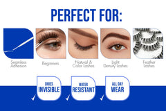DUO Strip Eyelash Adhesive drying clear to blend with natural lashes