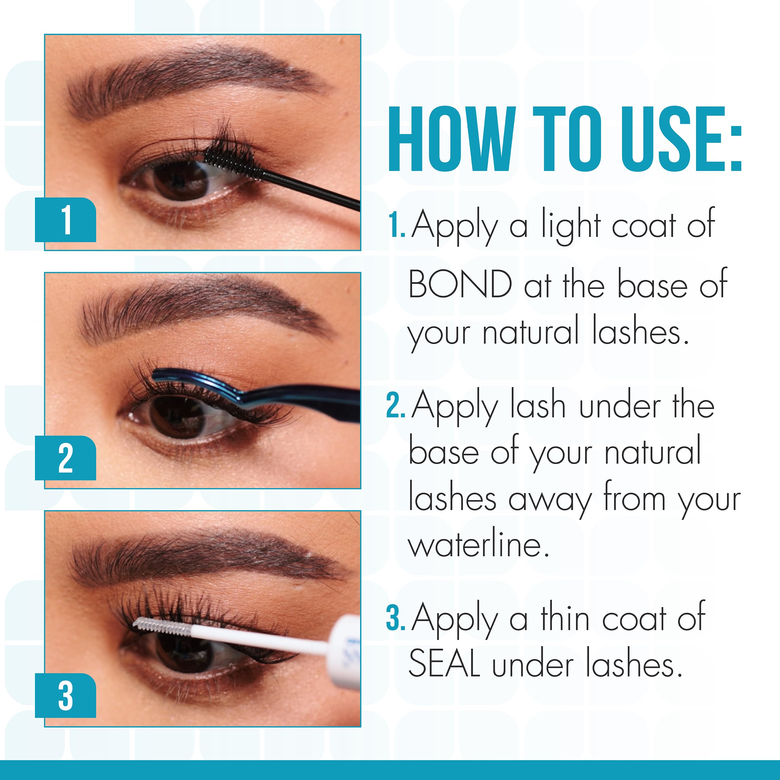 DUO Underlash seal brush gliding to lock in comfort