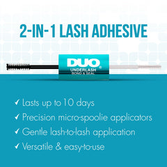DUO Underlash closeup of bond application along the lash line