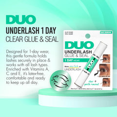 DUO Vitamin-enriched lash glue nourishes while securing clusters