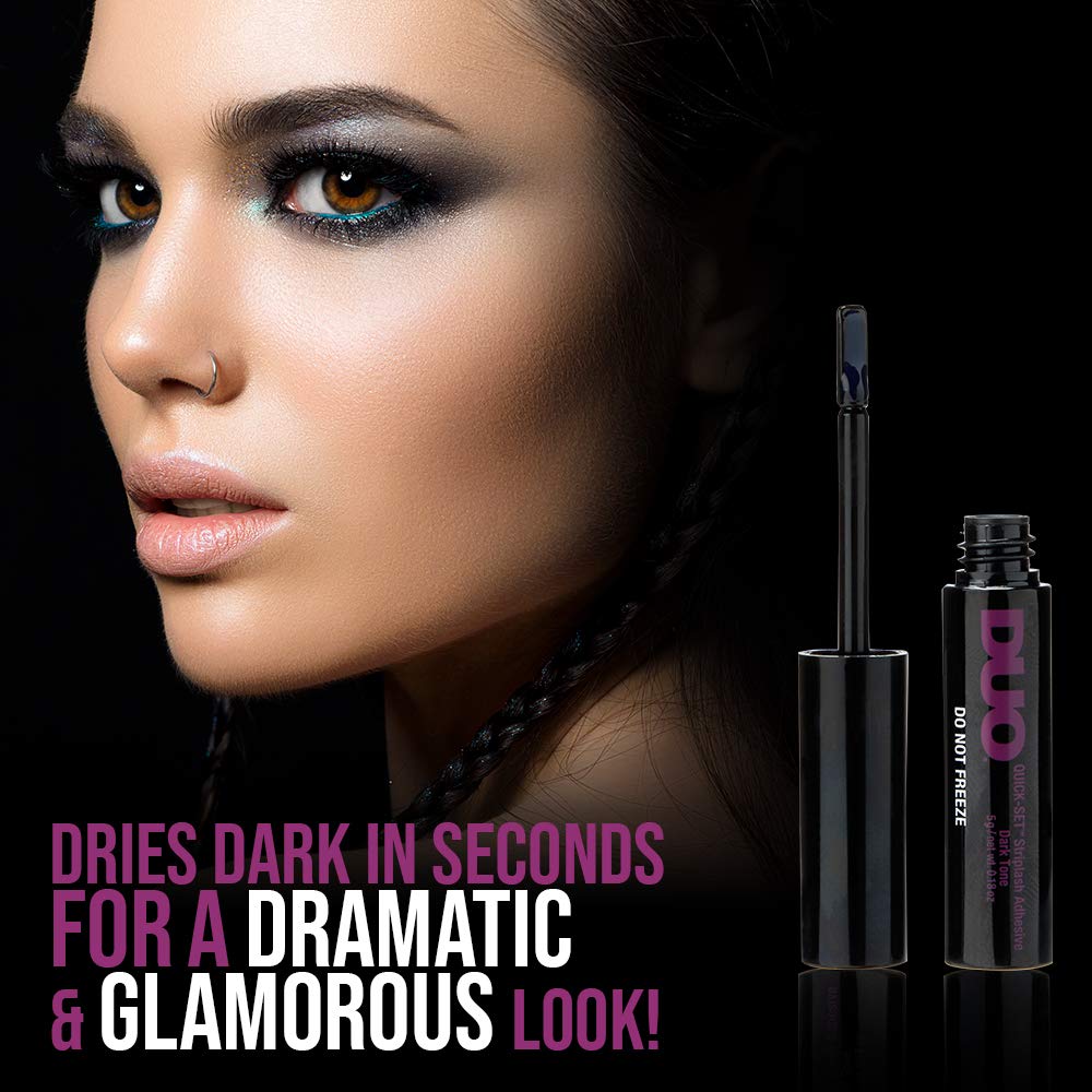 DUO waterproof lash adhesive dries fast for long-lasting, smudge-resistant falsies