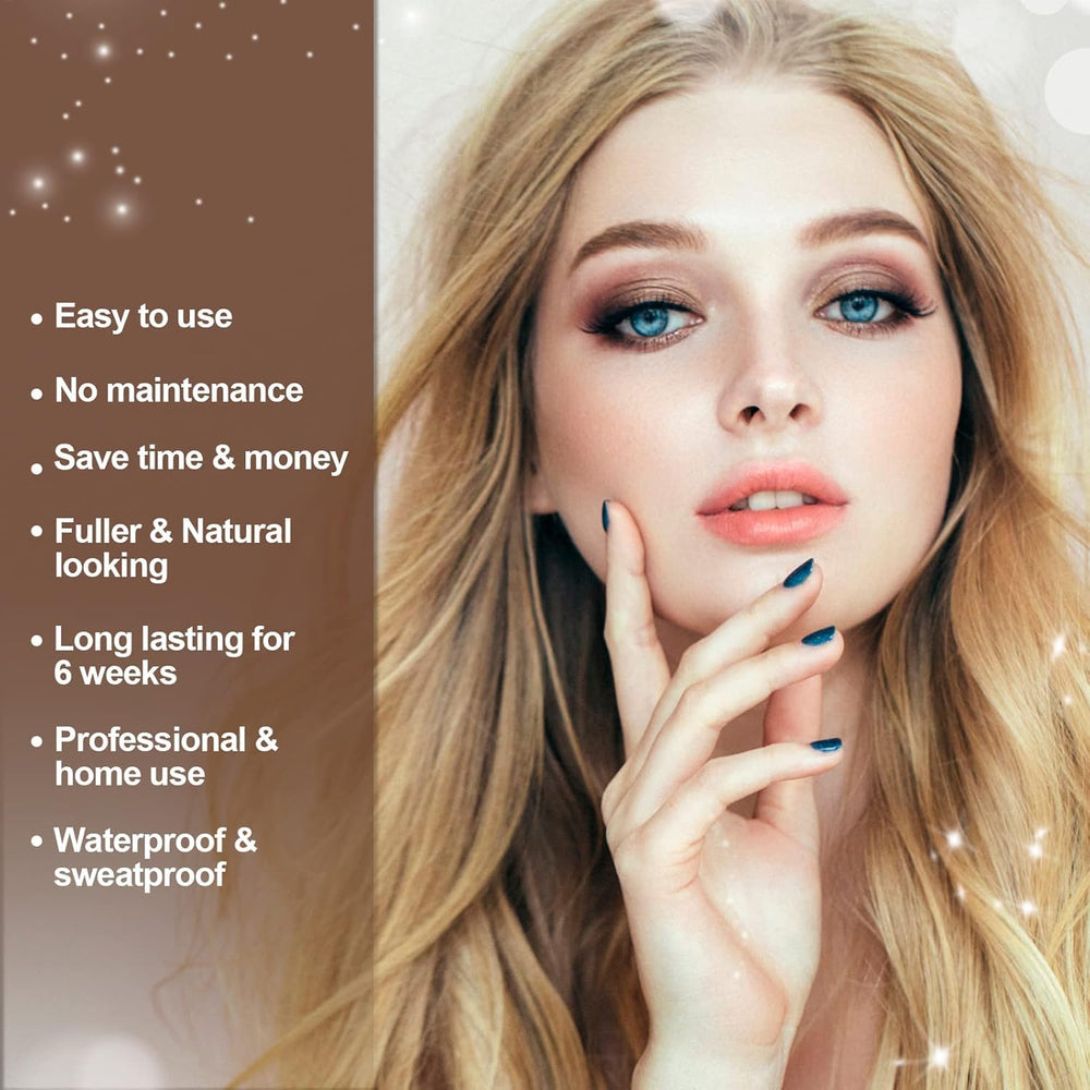 Duoffanny efecto natural pestanas y cejas con acabado suave.