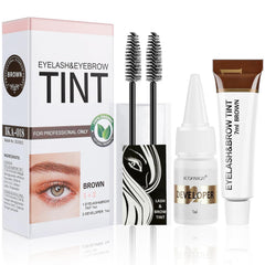 Duoffanny kit coloración pestanas cejas marrón: color natural y uso doméstico seguro.