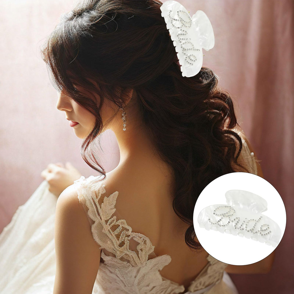 DUOJINSANXI accesorio para novia, clip con cristales, estilo elegante.