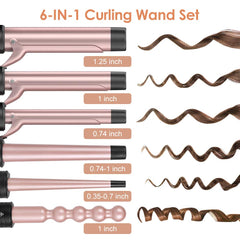 Duomishu curling wand with anti-scald tip and ergonomic grip for safe handling.