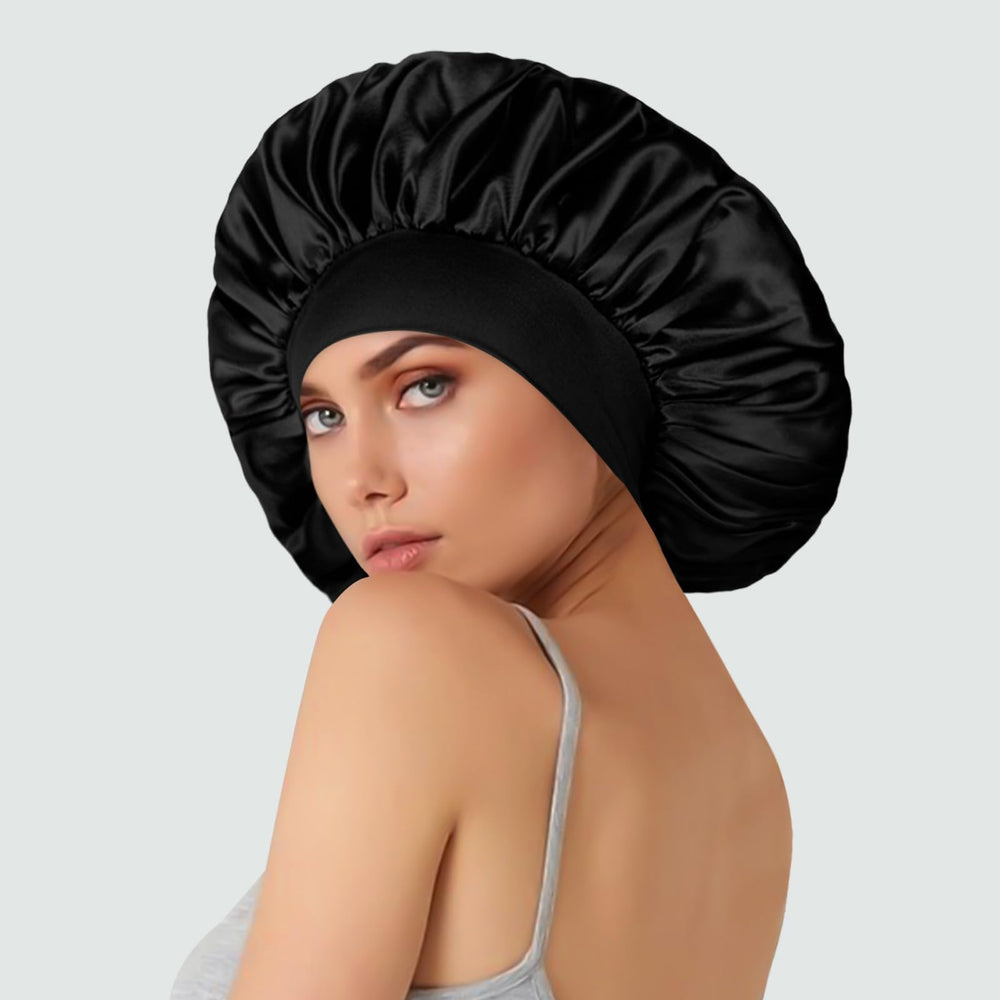 Protección del cabello con bonete satén DUOMODRAGON evita enredos y fricción