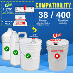DupakSYS 50 cm extended tube reaches deep containers for easy dispensing.
