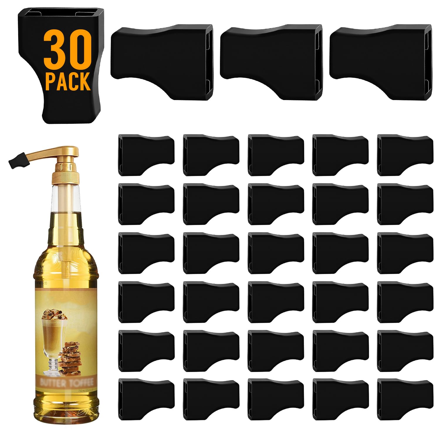 DupakSYS coffee syrup pump tip cap keeps flavors fresh and counter clean.