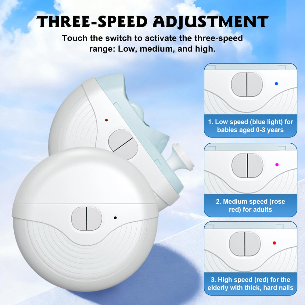 Dufuphae clippers with three power settings for varied nail types.