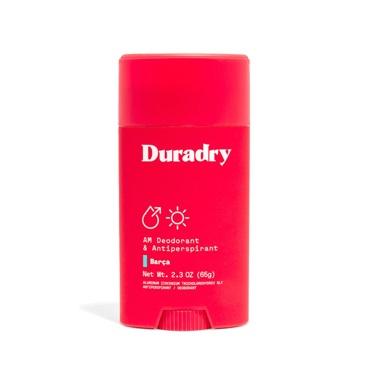 Desodorante Duradry de barra Barca con aroma de agua dulce y sal marina para uso diario.