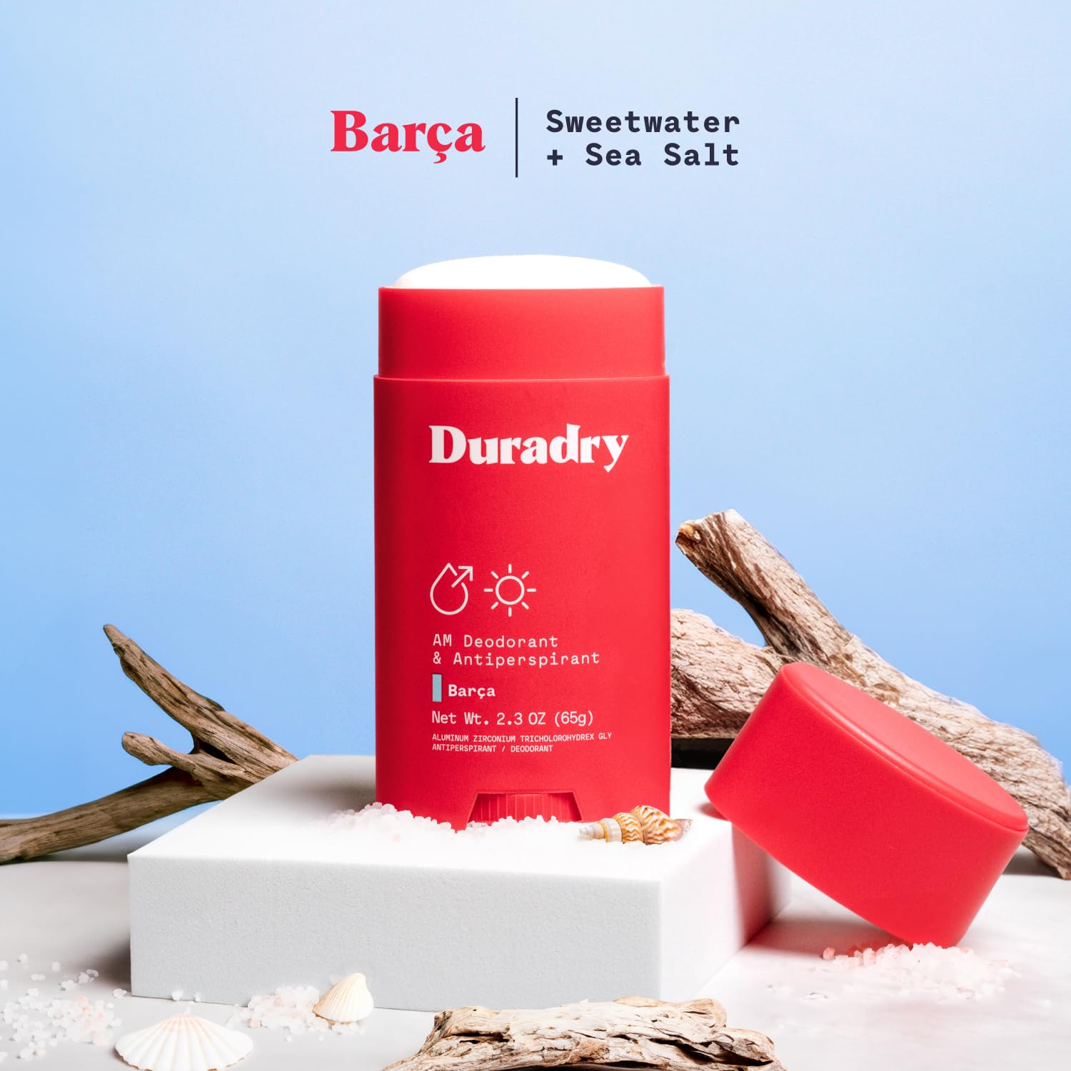 Barra Duradry Barca ofrece protección a lo largo del día con aroma fresco.