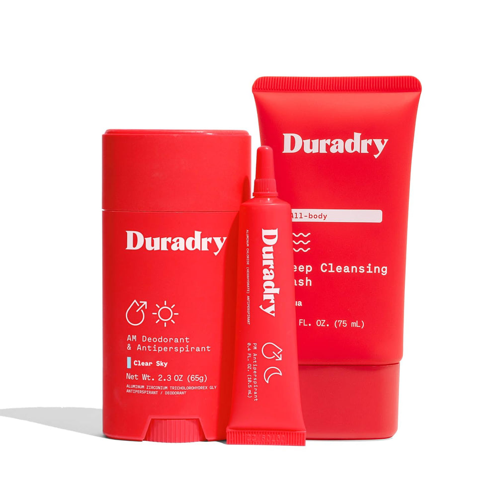 Duradry Clear Sky antiperspirant stick for daily odor and sweat control.